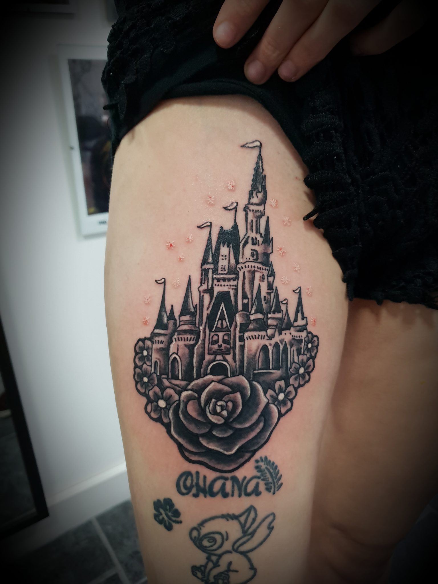 Single Needle Disney Castle  cheyenne tattoo walt bla  Flickr
